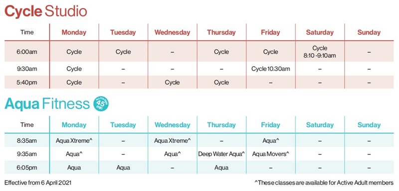 prince regent pool timetable